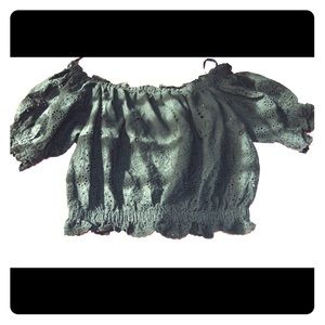 Off The Shoulder Black Crop Top